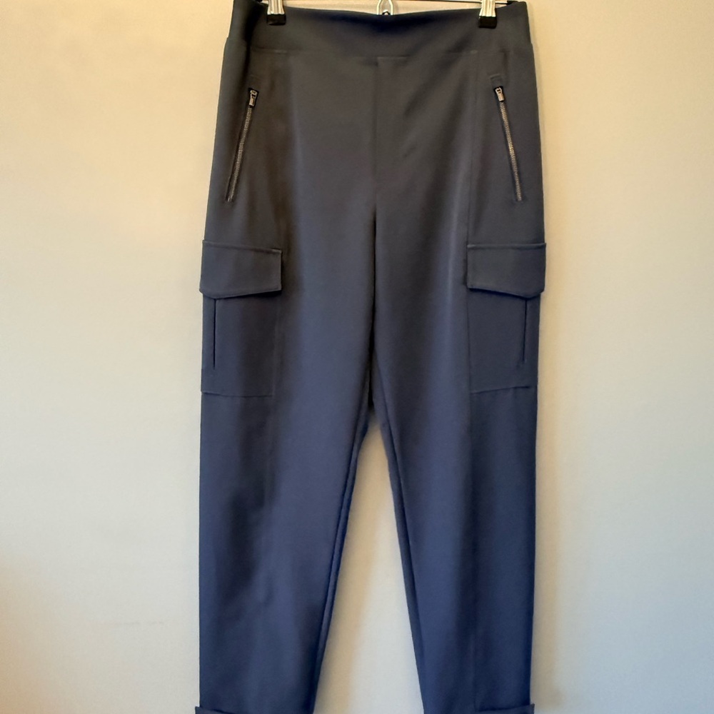 Athleta Endless High Rise Cargo Pant Smokey Blue Size 8 Travel Jogger